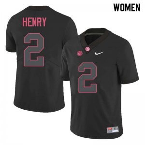 NCAA Women's Alabama Crimson Tide #2 Derrick Henry Stitched College Nike Authentic Black Football Jersey CP17Y02JY